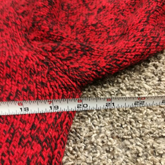 Vintage Woolrich Sweater Wool Shawl Collar Pullover Red Black Womens Large - Picture 7 of 10